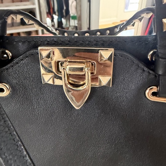 Valentino Garavani Black Studded Mini Tote - Picture 6 of 16